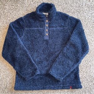 Mountain Khakis Navy Apres Sherpa Pullover Sweater Medium